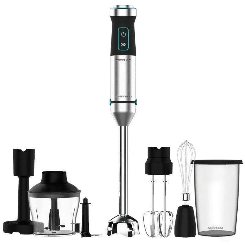 Frullatore a immersione Cecotec Power TitanBlack 1500 XL PerfectCream&Crush 1500W Titanio XL