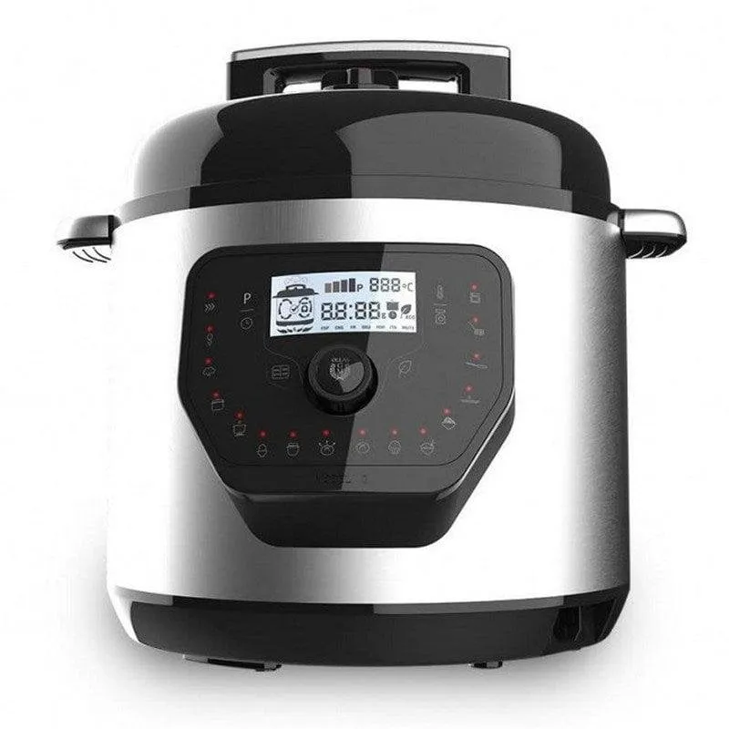 Olla multicottura Ollas GM H Deluxe 6L bilancia integrata LCD Nera acciaio
