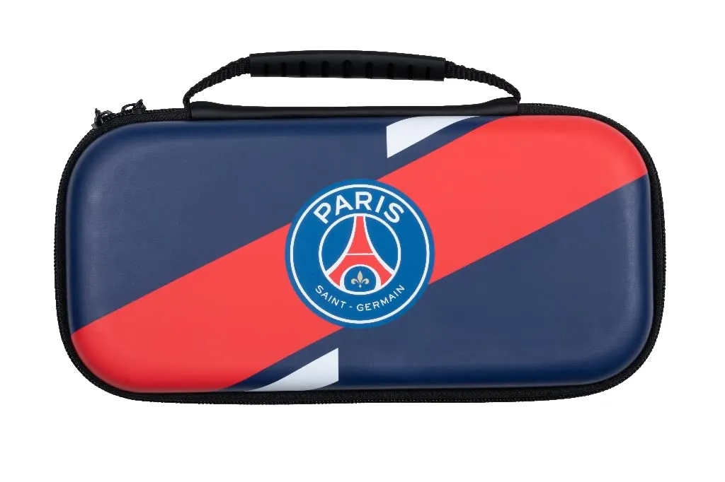Konix PSG Custodia di protezione e trasporto per Nintendo Switch, Switch Lite e Switch OLED - Alloggio 8 giochi - Blu navy e rosso