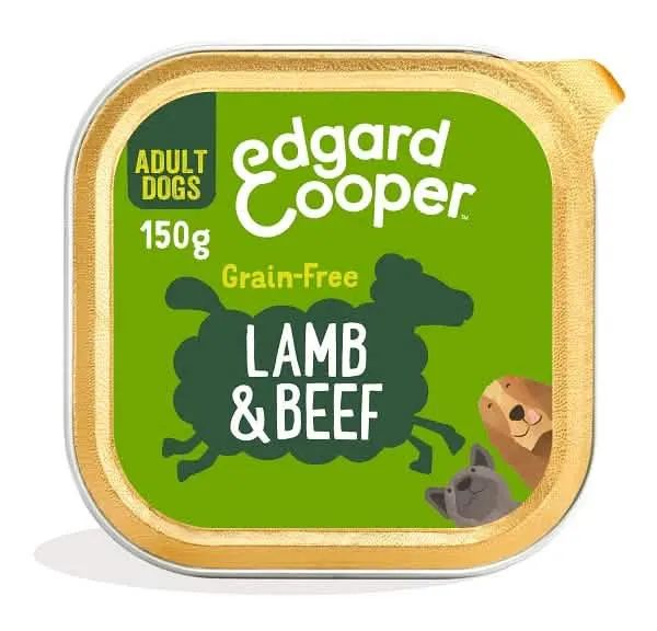Edgard&cooper dog e adult lamb beef 150 g