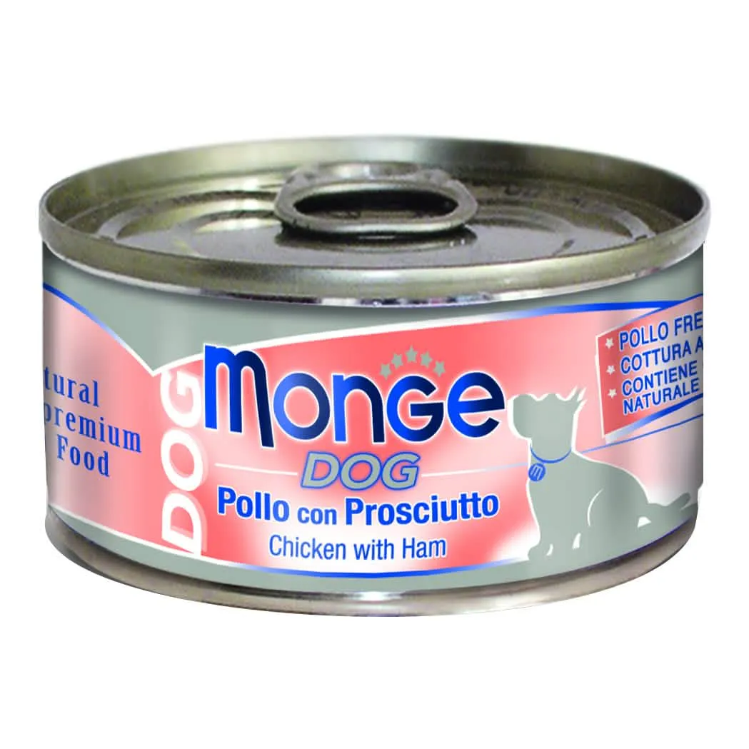 Monge natural quality umido cane monge dog pollo con prosciutto 95 g