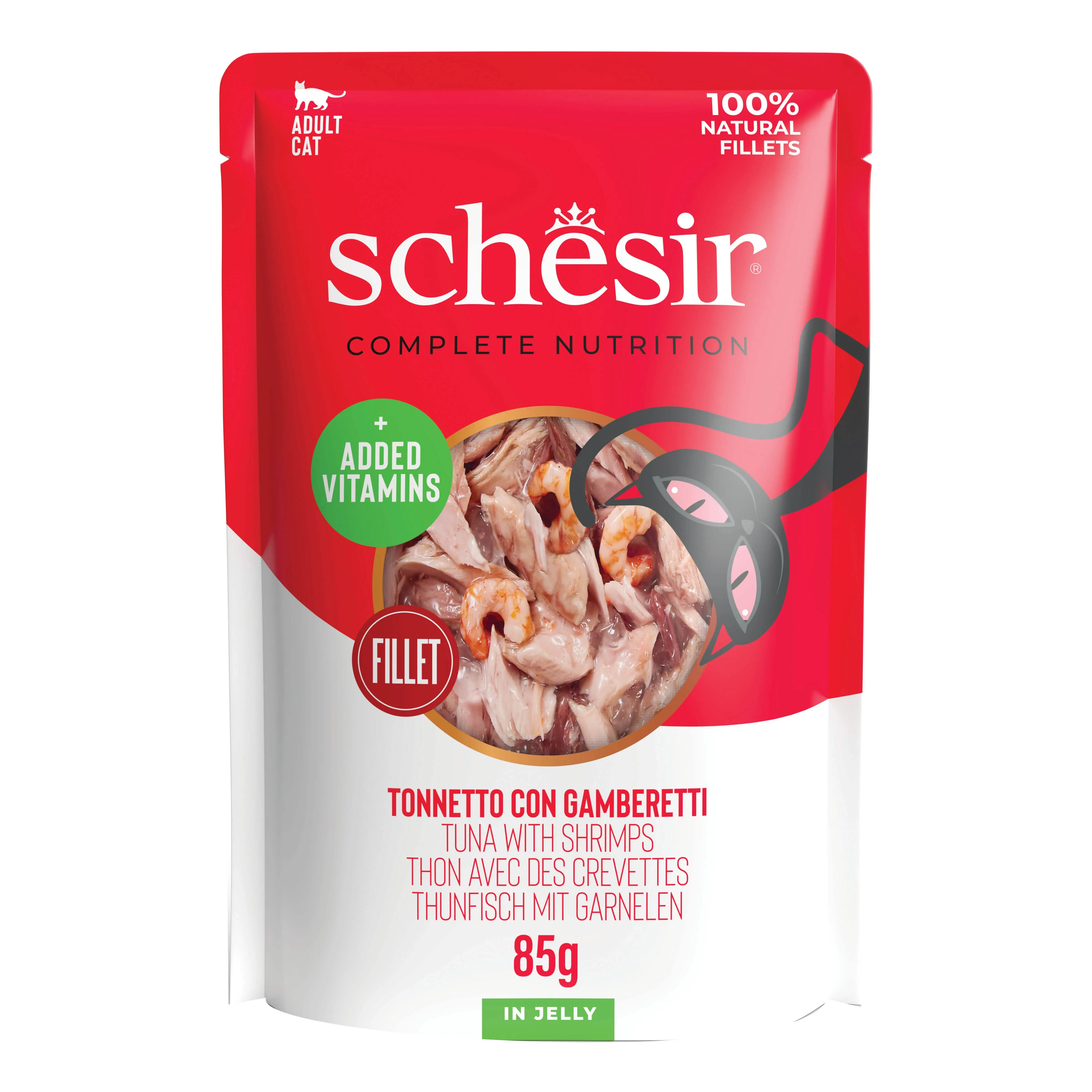 Schesir cat tonno gamberetti 85g