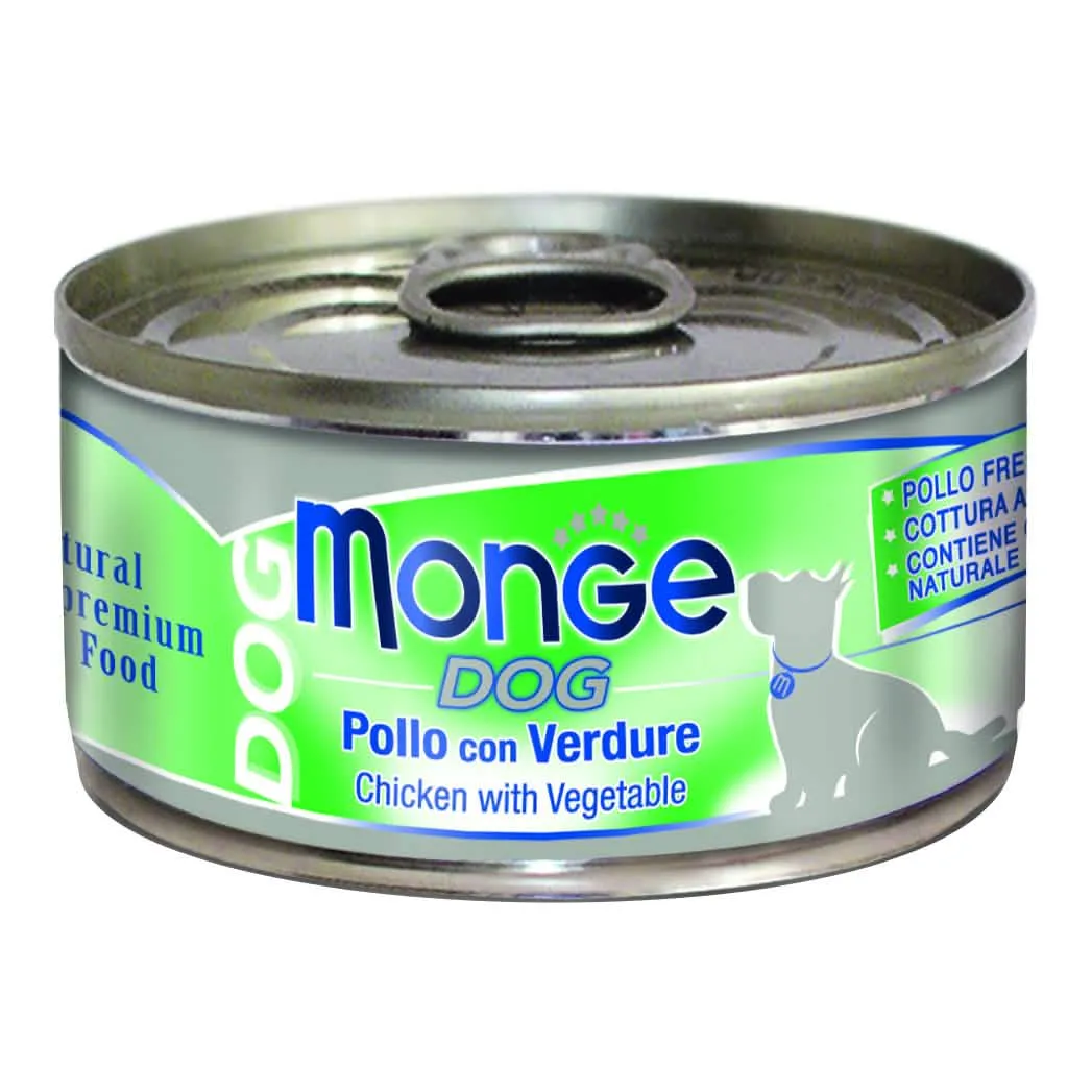 Monge natural quality umido cane monge dog pollo con verdure 95 g