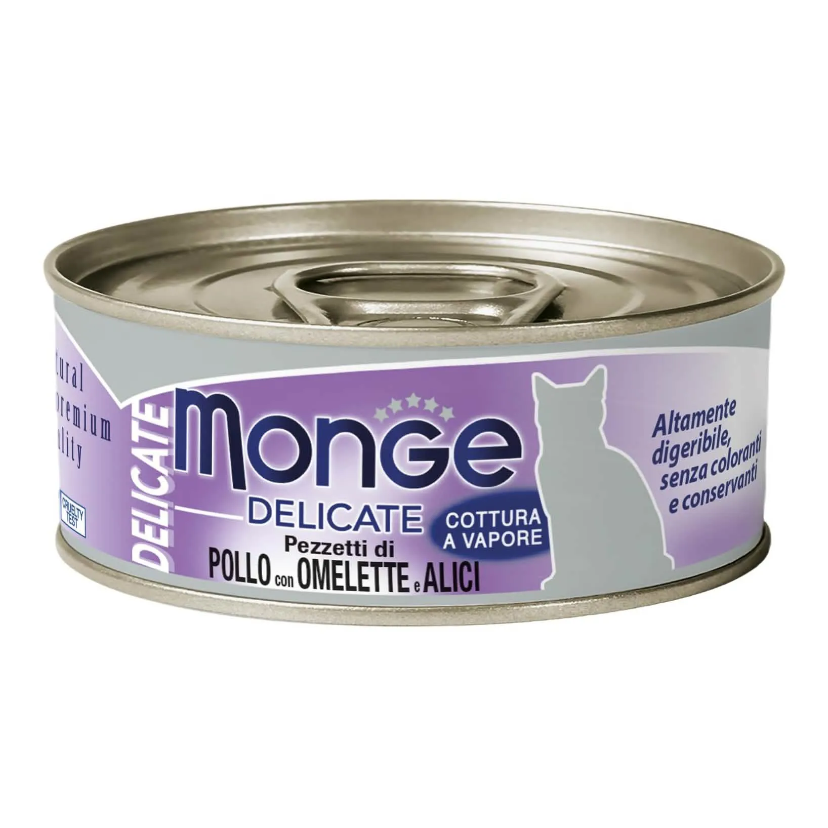 Monge Delicate Pezzetti di Pollo con Omelette e Acciughine 80 g