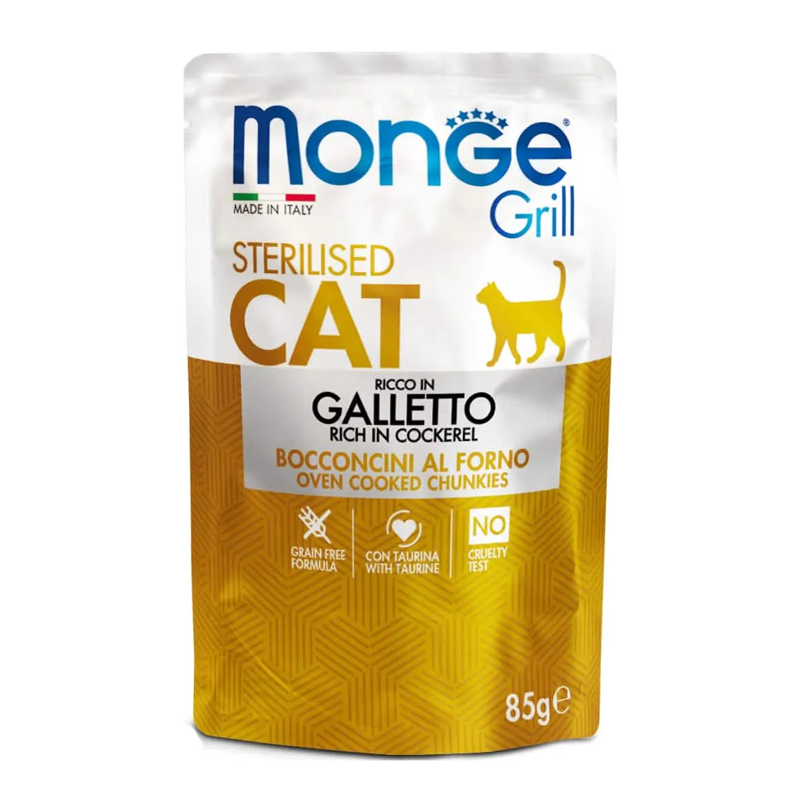 Monge Grill Sterilized Galletto 85 g - Bocconcini per Gatti