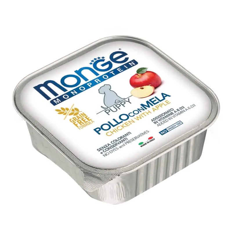 Monge monoproteico frutta junior pollo/mela 150 g