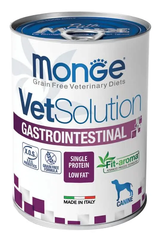 Monge VetSolution Cane Gastrointestinal Umido 400g | Monoproteico Tonno