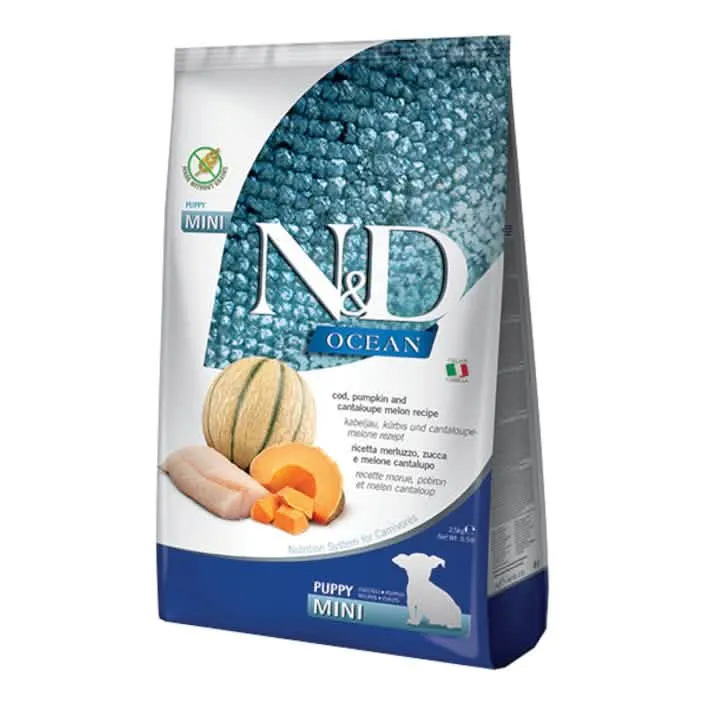 N&D Ocean Merluzzo, Zucca e Melone Cantalupo per Cuccioli Mini