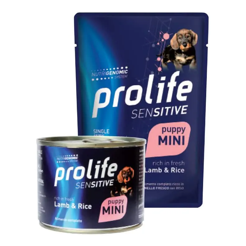 Prolife dog sensitive puppy lamb & rice mini 100 g