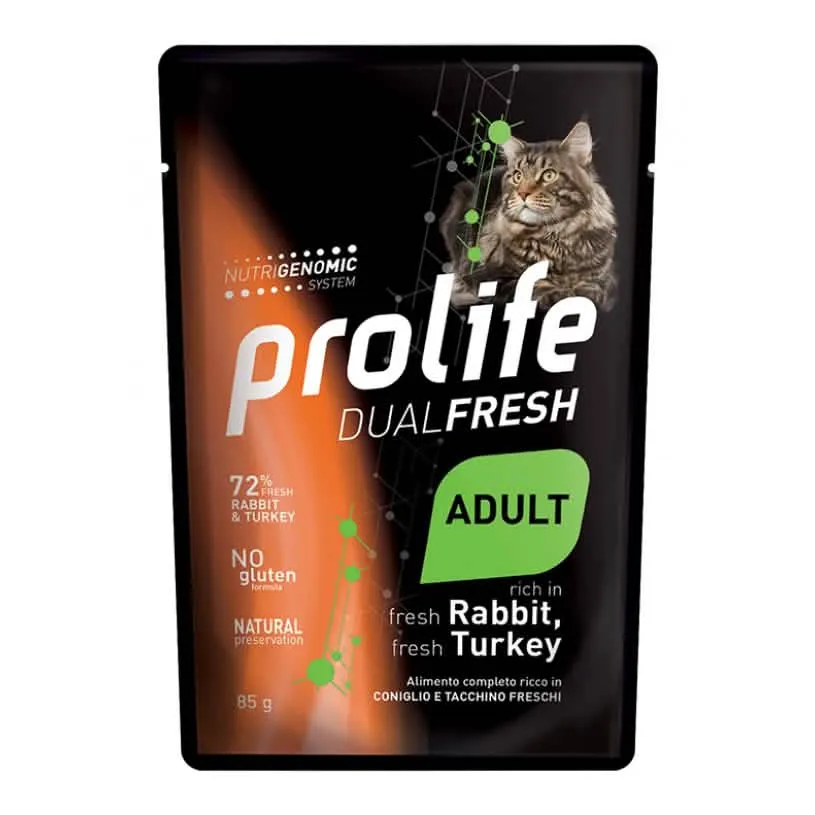 Prolife cat dual fresh adult rabbit & turkey 85 g