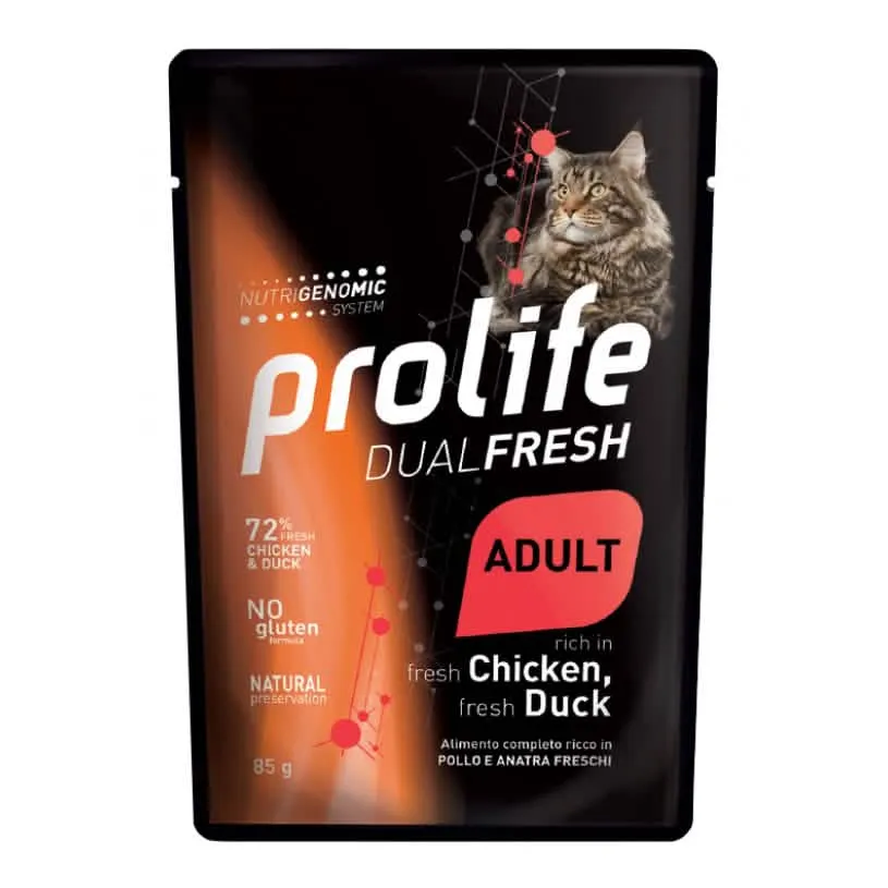 Prolife cat dual fresh adult chicken & duck 85 g
