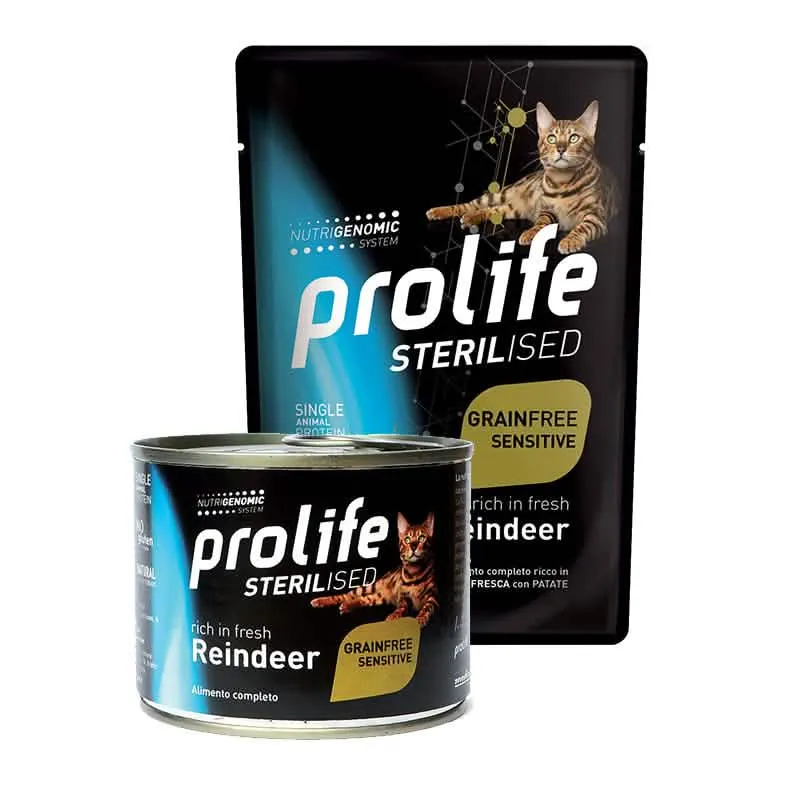 Prolife cat sterilised adult reindeer 85 g