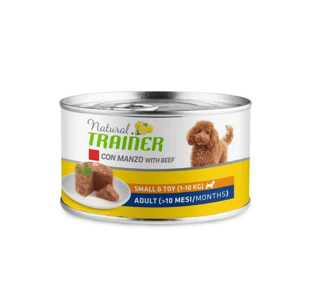 Natural trainer dog adult small & toy manzo riso 150 g