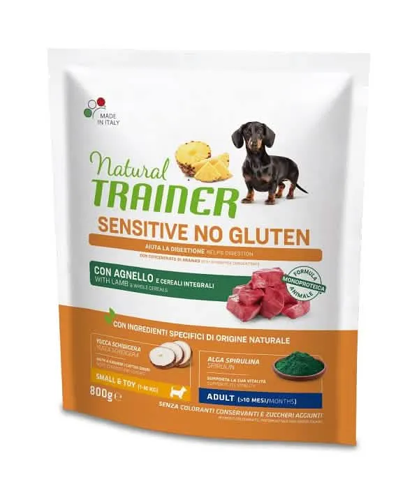 Natural trainer dog sensitive adult mini lamb 800 g no gluten