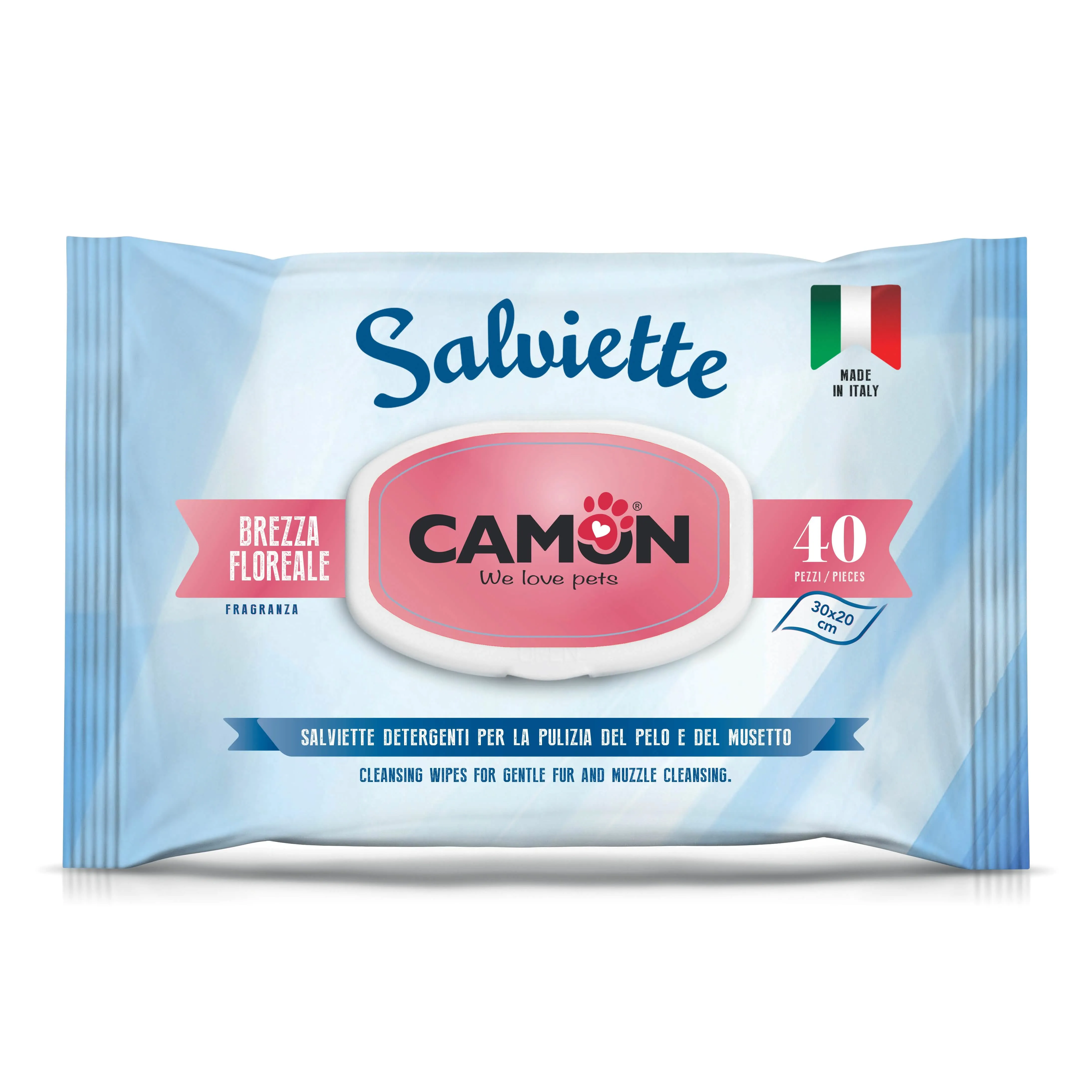 Salviette Detergenti Brezza Floreale CAMON - Pacchetto da 40 Salviette