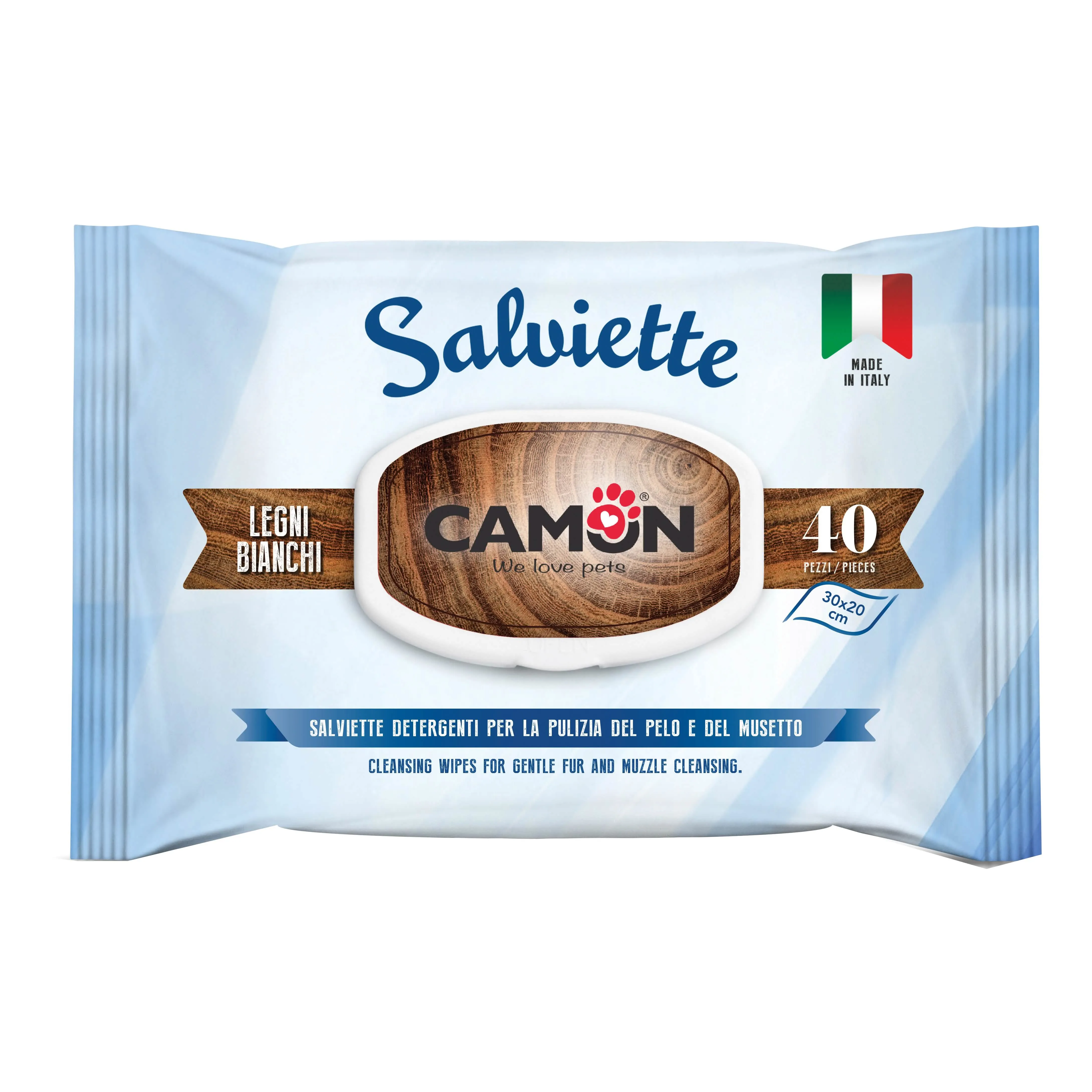 Salviette Detergenti Legni Bianchi - 40 Pezzi