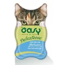 Oasy wet cat delicatesse pate' con merluzzo 85 g