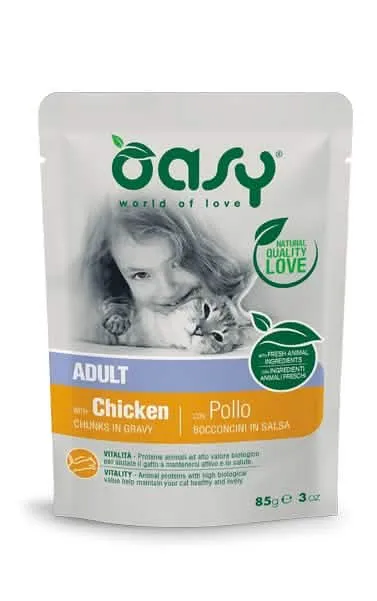 Oasy wet cat bocconcini adult chicken 85 g
