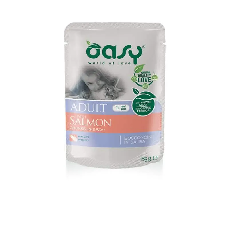 Oasy wet cat bocconcini adult salmon 85 g