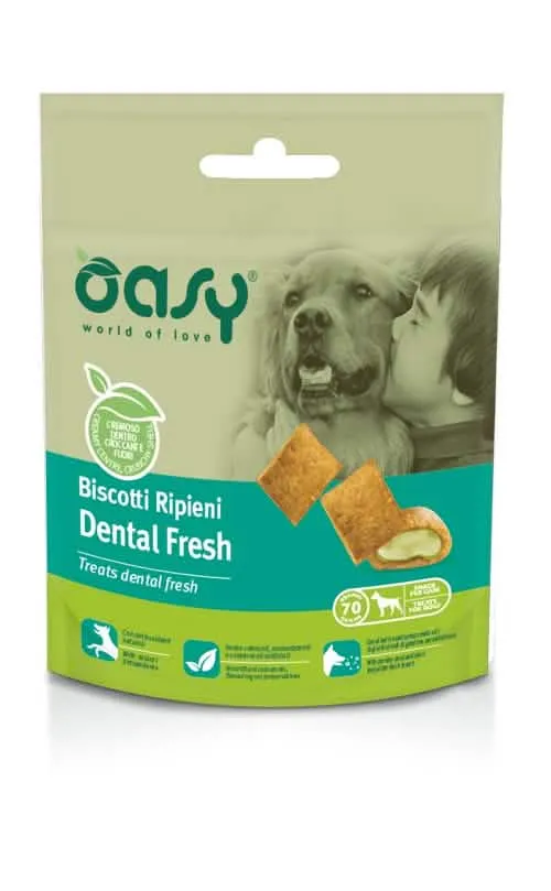 Oasy snack dog biscotti ripieni dental fresh 70 g