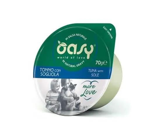 Oasy wet cat more love tonno con sogliola 70 g