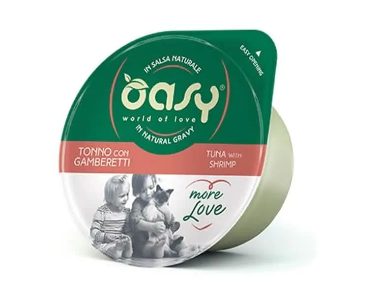 Oasy wet cat more love tonno con gamberetti 70 g