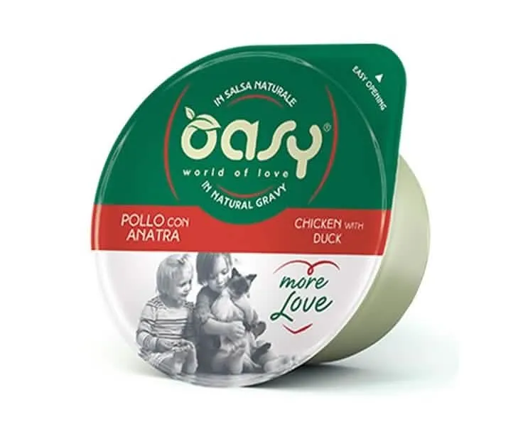 Oasy wet cat more love pollo con anatra 70 g