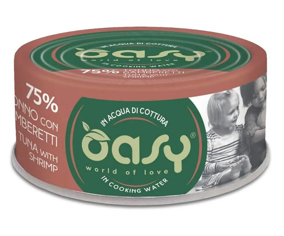 Oasy wet cat more love tonno con gamberetti 70 g