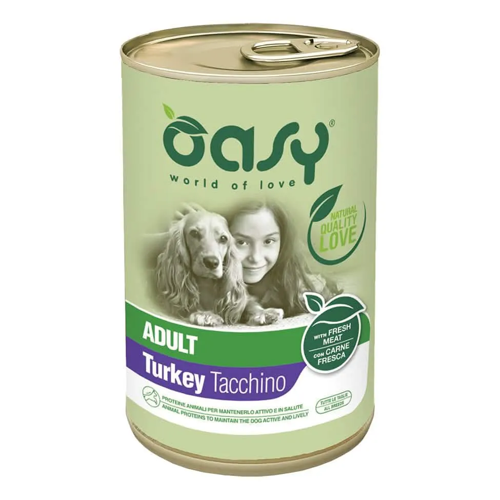 Oasy wet dog lifestage adult tacchino lattina 400 g