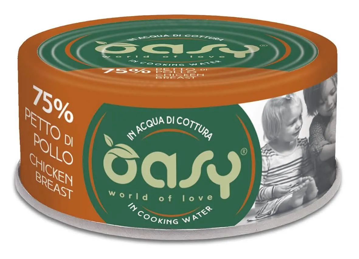 Oasy wet cat more love petto di pollo in lattina 70 g