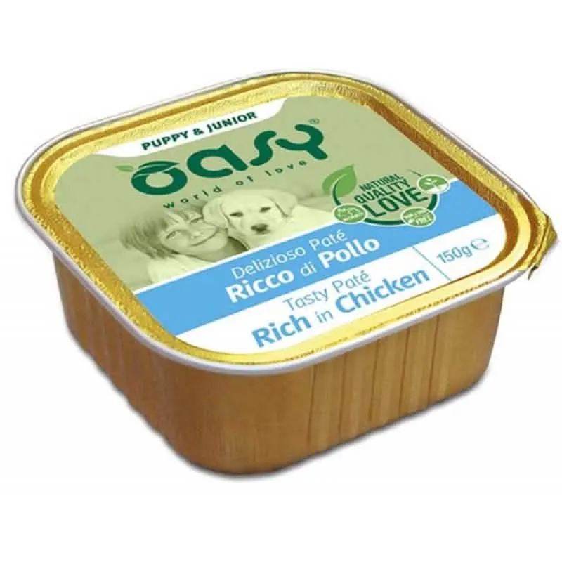 Oasy wet dog delizioso pate' puppy pollo 150 g