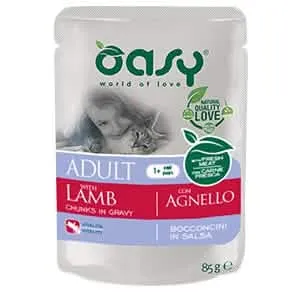 Oasy wet cat bocconcini adult lamb 85 g