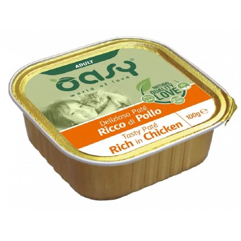 Oasy wet cat delizioso pate' pollo 100 g