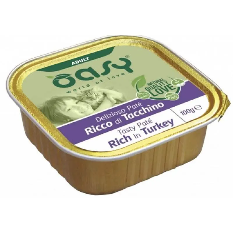Oasy wet cat delizioso pate' tacchino 100 g