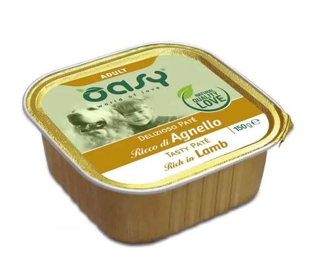 Oasy wet dog delizioso pate' adult agnello 150 g