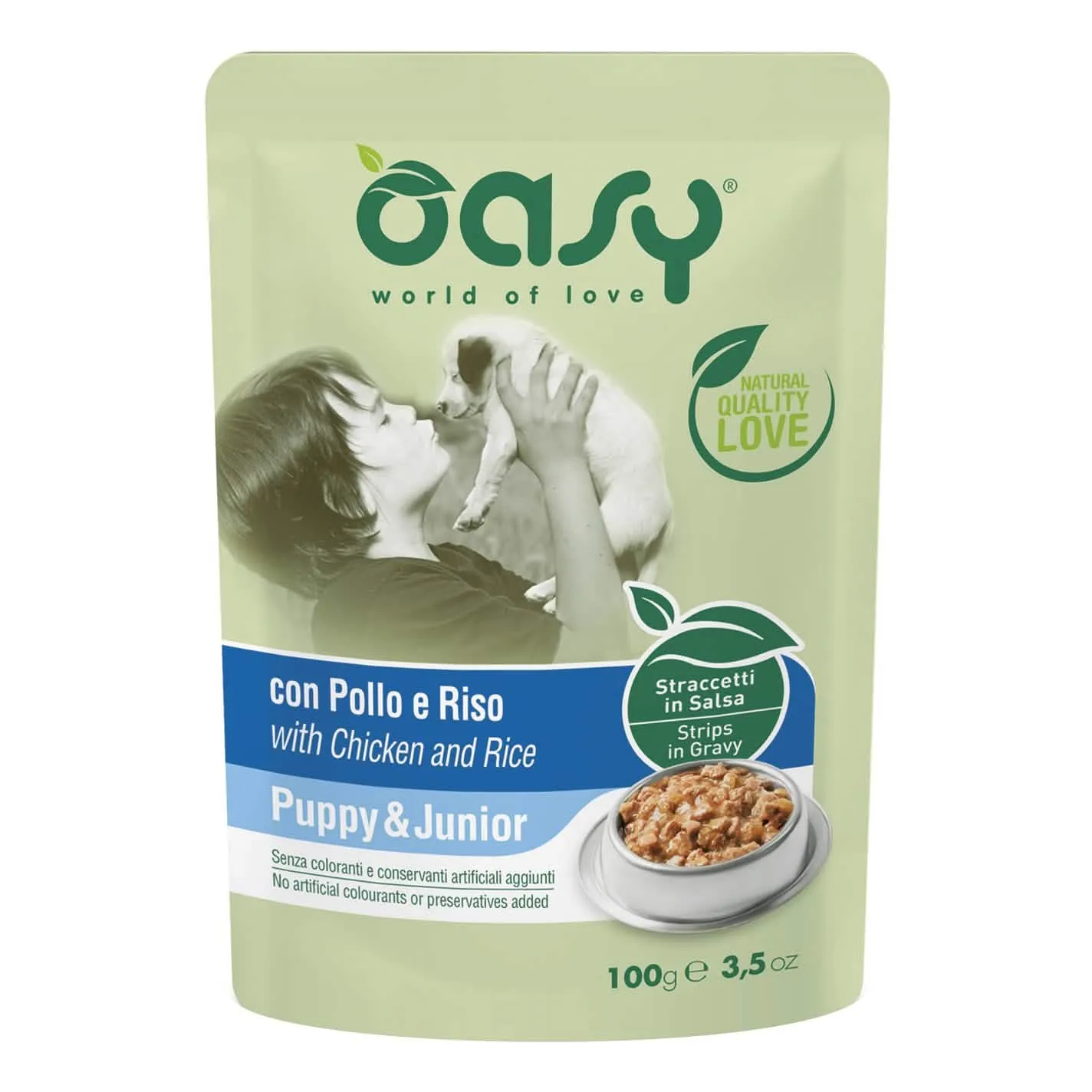 Oasy wet dog straccetti puppy pollo e riso 100 g