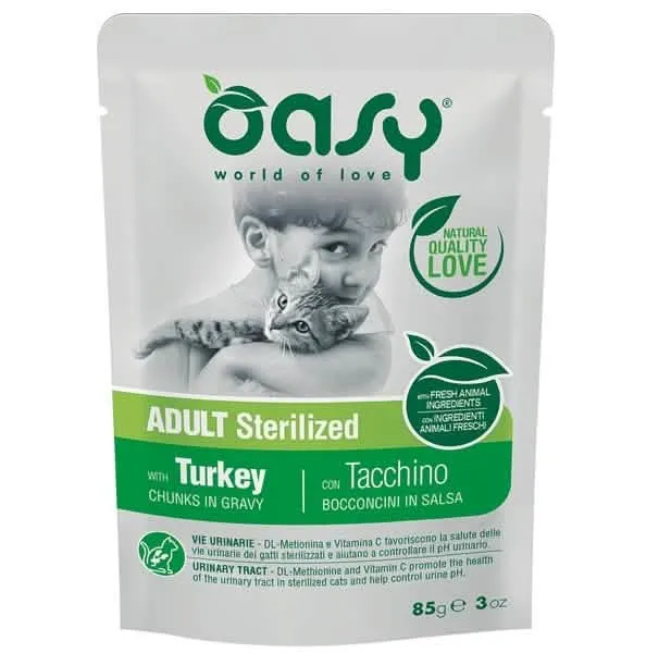 Oasy wet cat bocconcini adult sterilized turkey 85 g