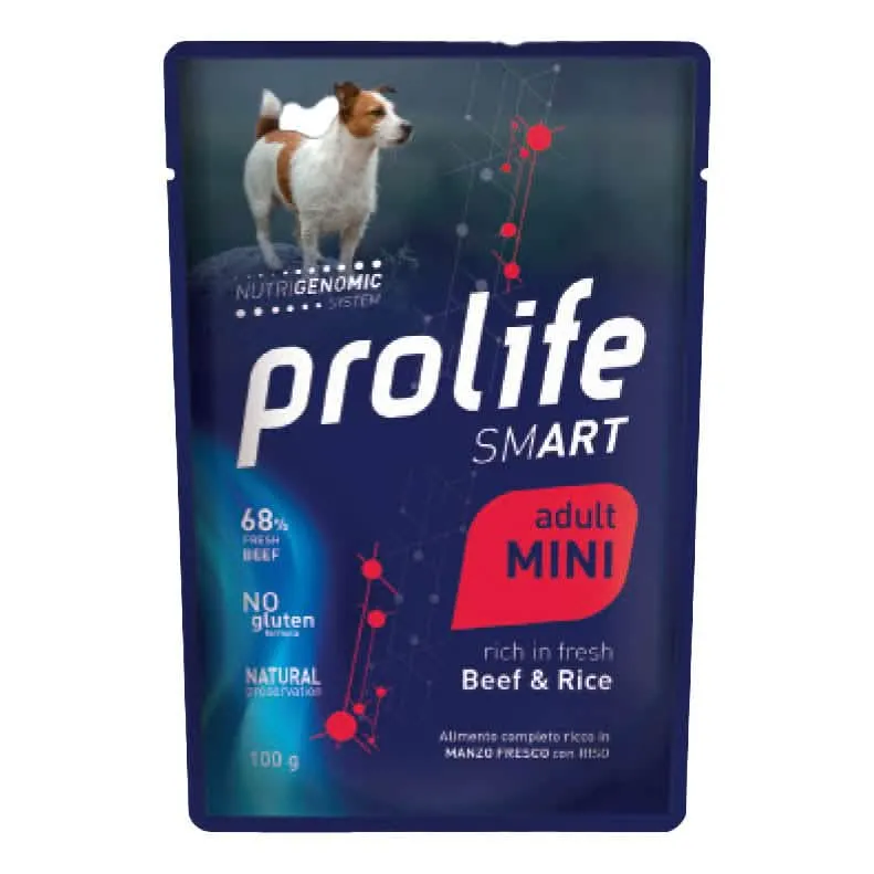 Prolife dog smart adult beef & rice mini 100 g