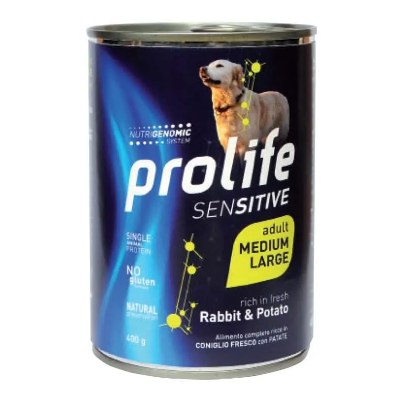 Prolife dog sensitive adult rabbit & potato medium/large 400 g