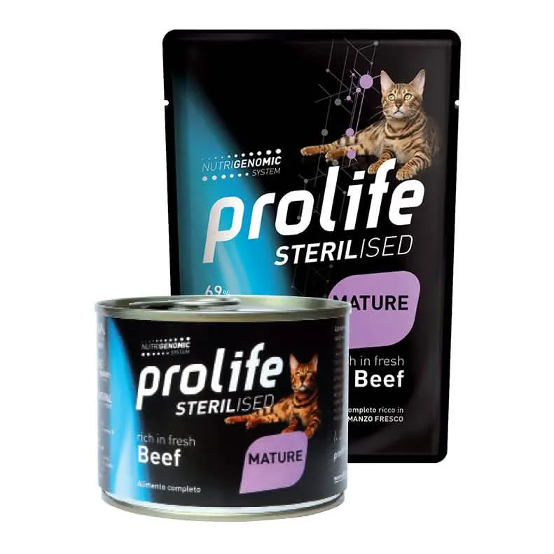 Prolife cat sterilised adult mature beef 85 g