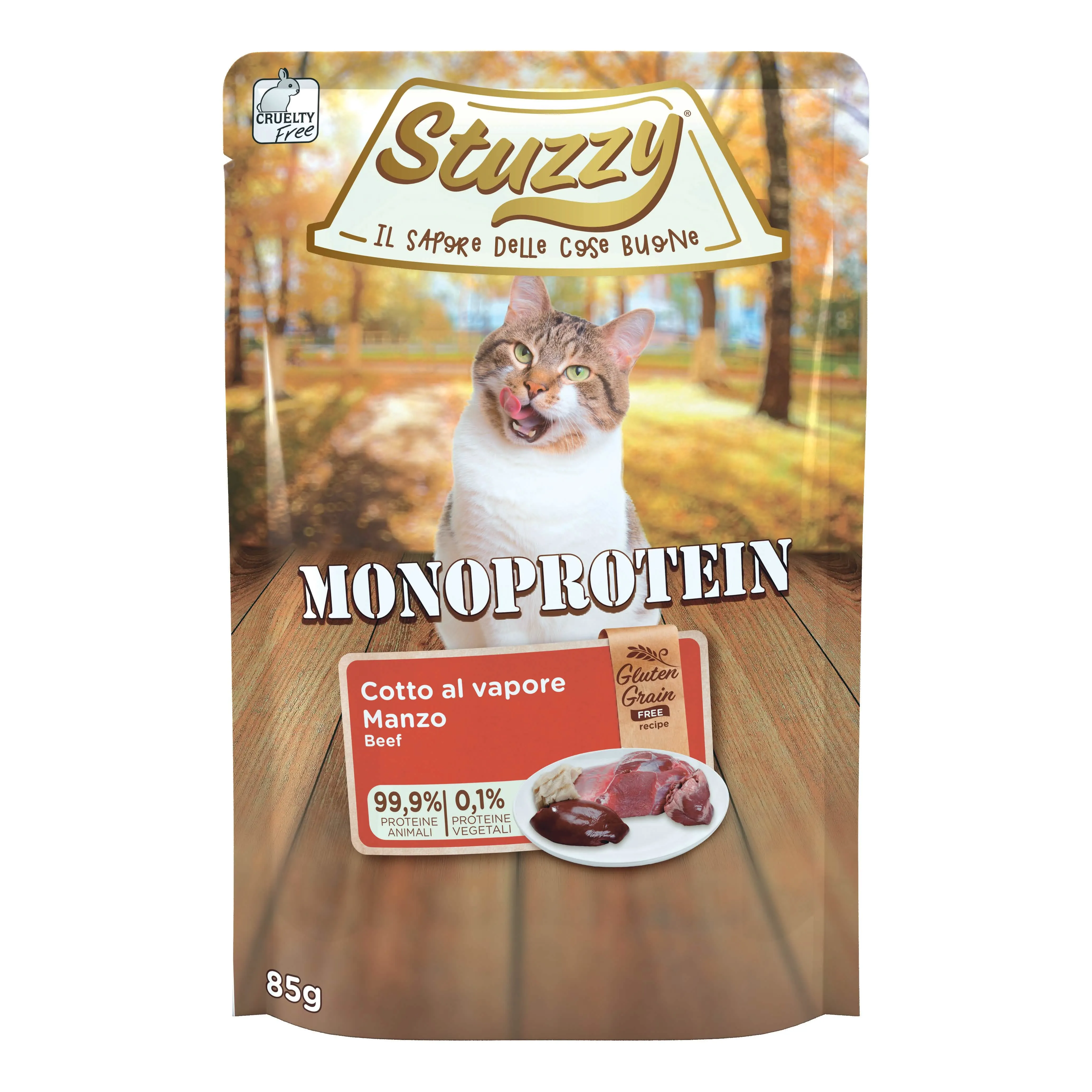 Stuzzy cat monoprotein manzo 85g