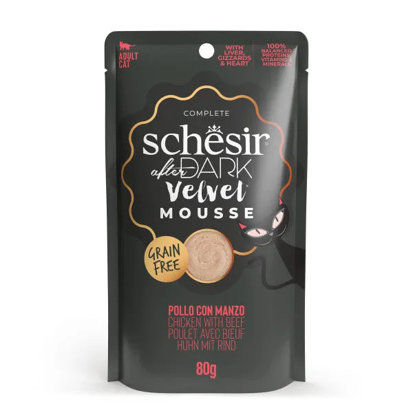 Schesir adult velvet pollo/manzo 12x80 g