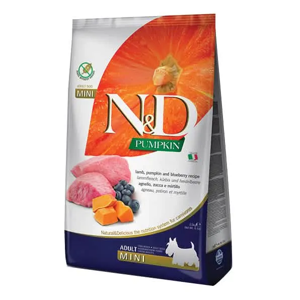 N&d gf pumpkin lamb&blueberry adult mini 800 g