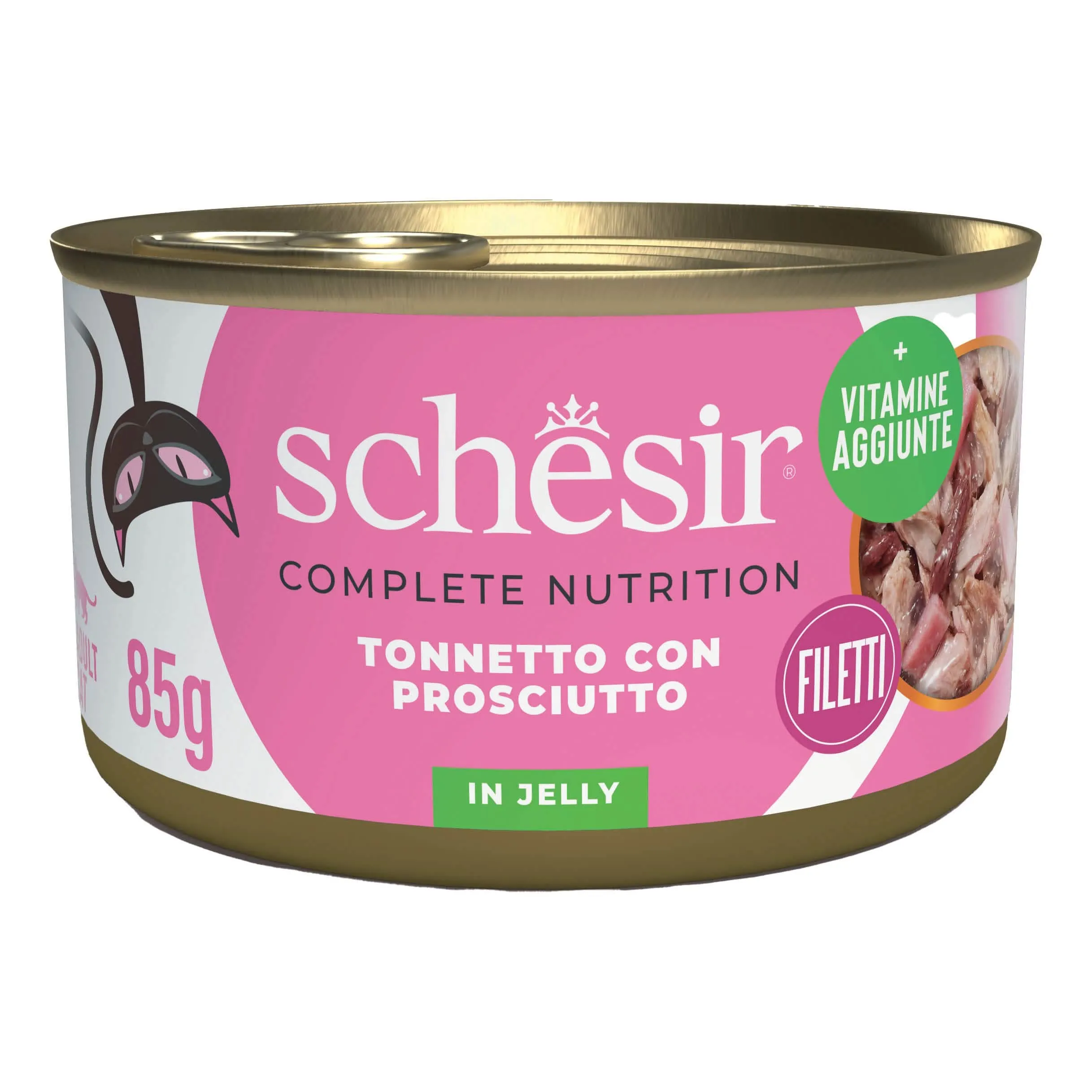 Schesir cat tonnetto con prosciutto in gelatina 85 g