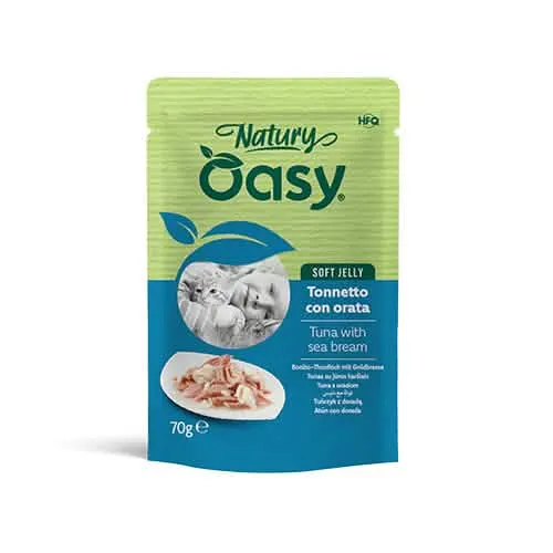 Oasy wet cat natury soft jelly tonnetto con orata busta 70 g