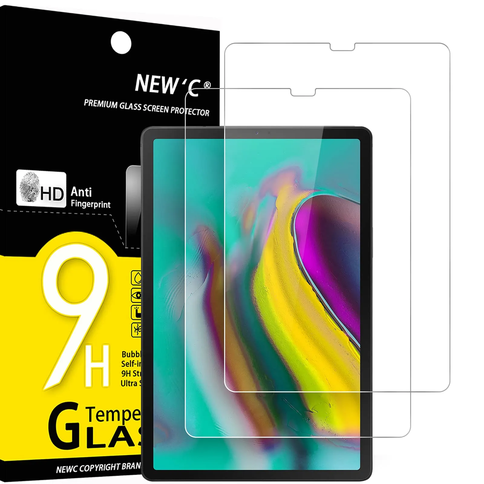 NEW'C Pellicola Vetro per Samsung Galaxy Tab S6/S5e, in Vetro Temperato