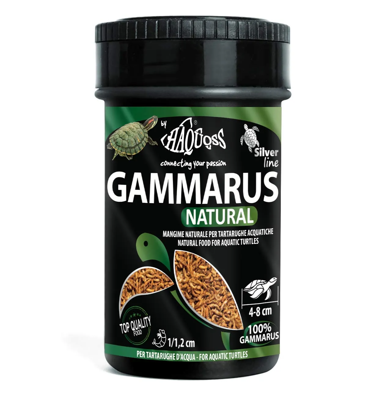 Haquoss Gammarus Mangime Naturale in Gamberetti Essiccati per Tartarughe Acquatiche, 100 ml/10 gr