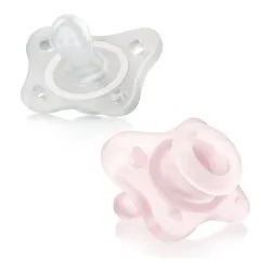 Gommotto bimba Minisoft (0-2m) silicone 2 pz PHYSIOFORMA Rosa e Trasparente 00073289110000
