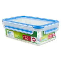 Contenitore alimenti (1Lt) CLIP & CLOSE Azzurro e Trasparente 508540