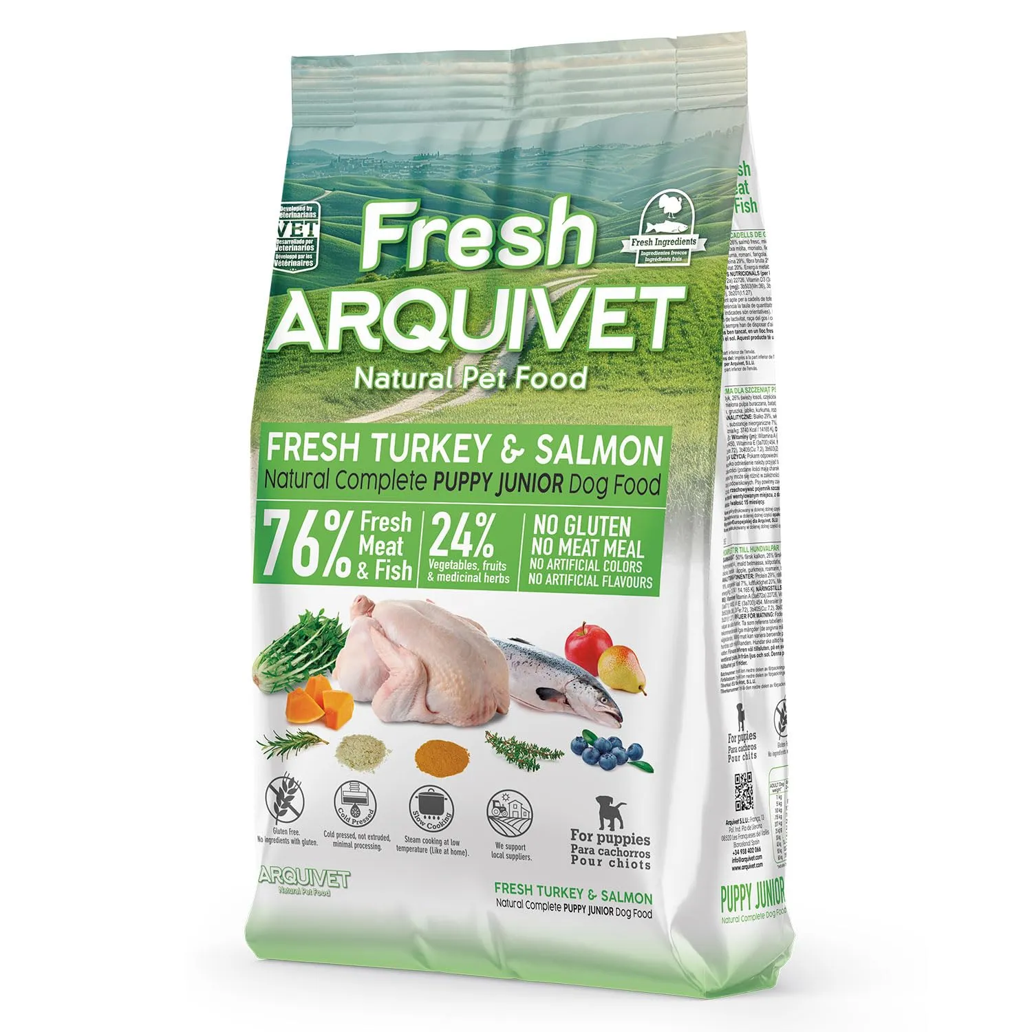 Arquivet Fresh Puppy Junior Tacchino e salmone 2,5Kg - Alimentazione semi-umida